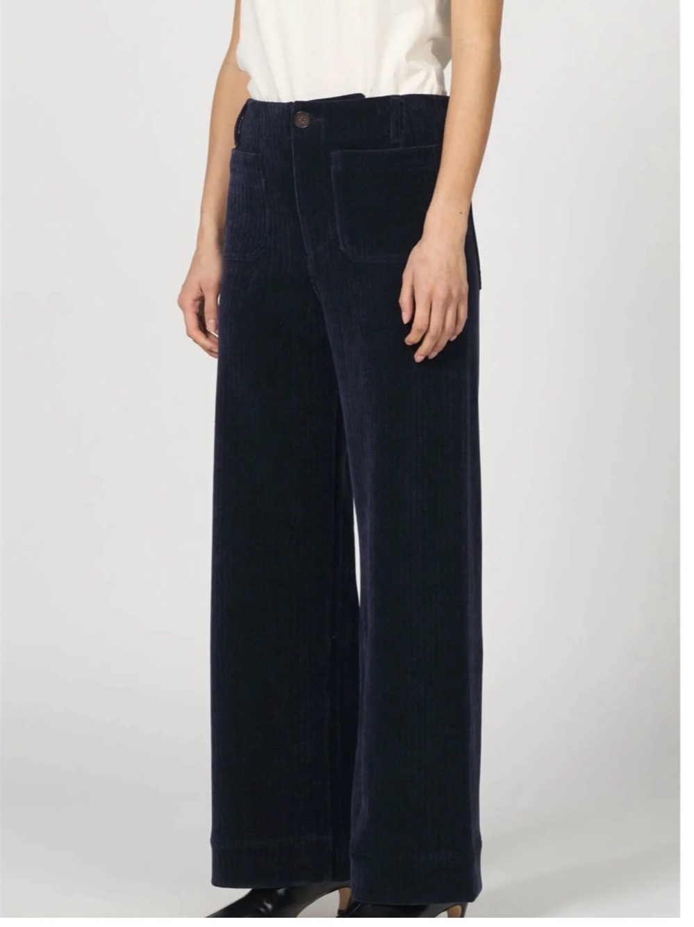 EUC Dear John sz30 Audrey Navy Wide-Leg Ribbed Corduroy Style Pants…